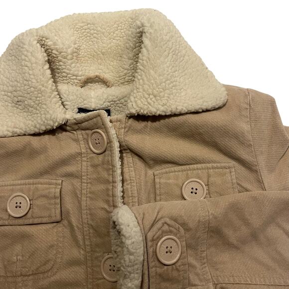 American Eagle‎ Outfitters Women’s Barn Coat M Long Length Sherpa Lined Corduroy - Picture 1 of 15
